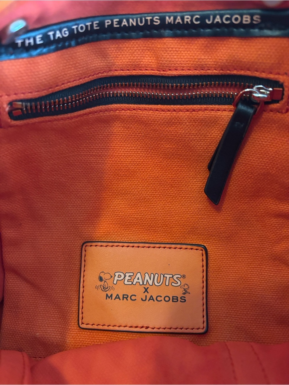 Marc Jacobs Orange Canvas Charlie Brown Tote - Picture 6 of 6